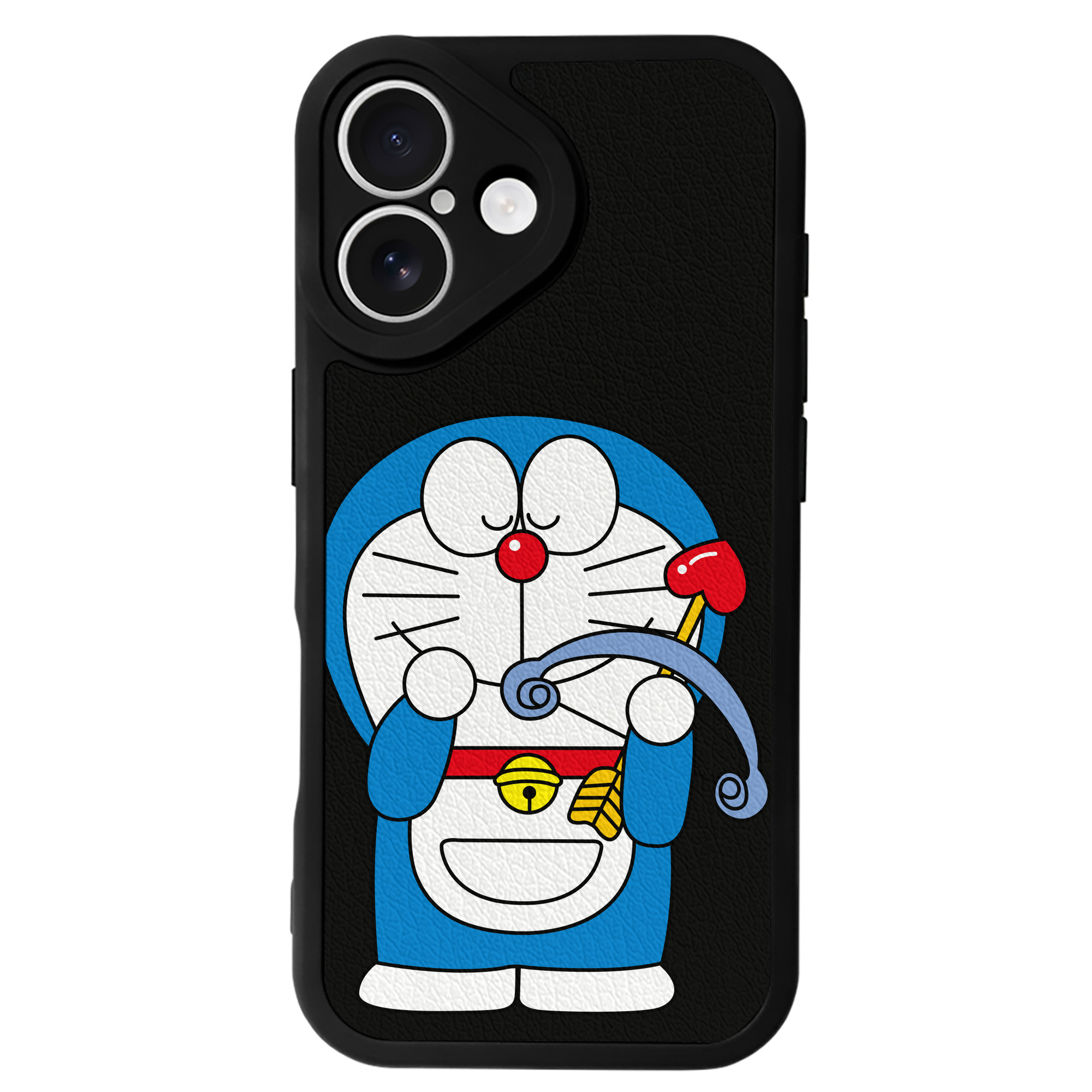 （画像用） ドラえもん Doraemon 【iPhone 16シリーズ対応】シリコンスマホケース（レザー調） 材質：シリコン
